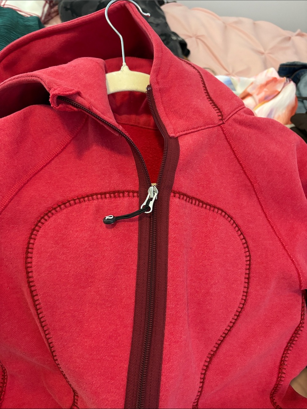 lululemon athletica Red Zip Turtleneck Sweater